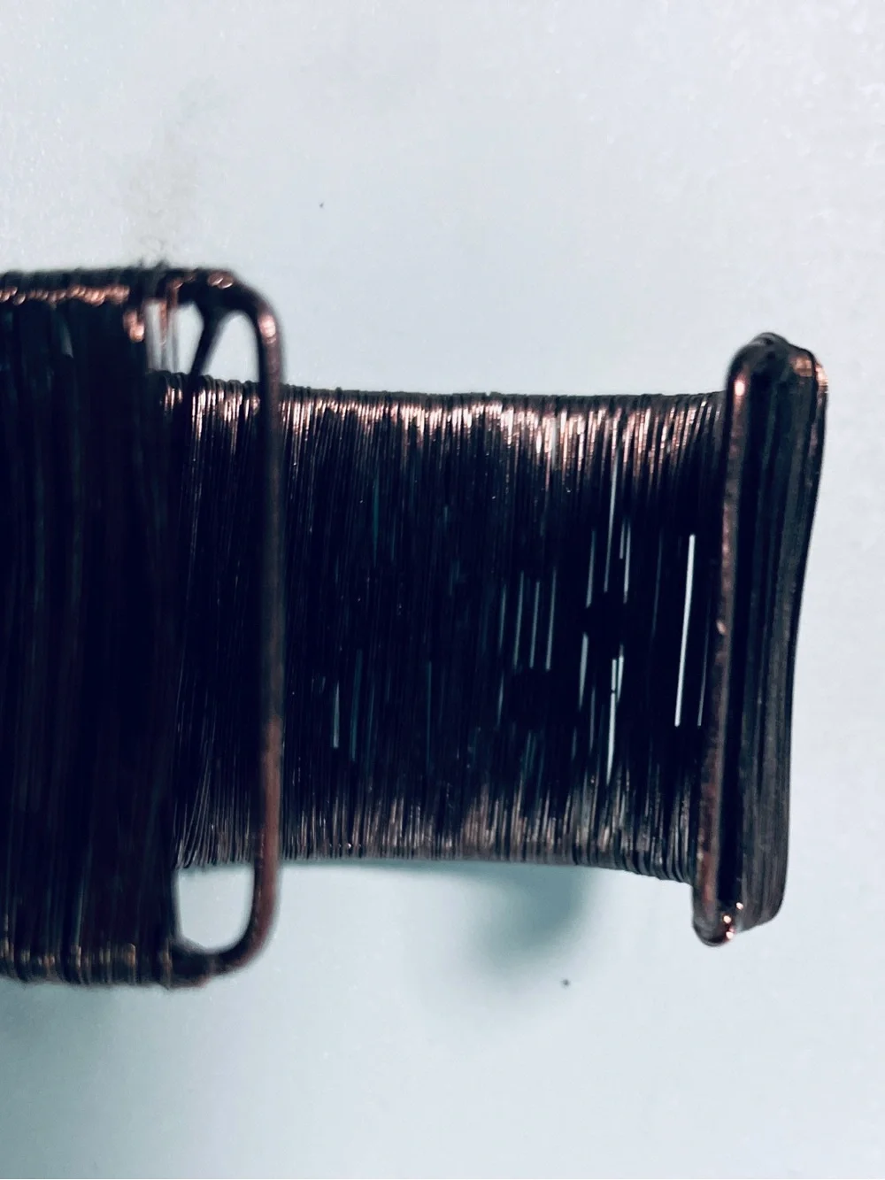 Seaweed Wire Gun Metal w/ Rhinestones Cuff